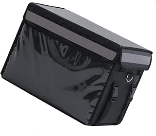 UKCOCO Boîte à Emporter Isotherme 32l Noire, Tissu Oxford Imperméable, Caisse De Maintien Au Chaud pour Livraison De Repas, Usage Professionnel Et Transport Alimentaire