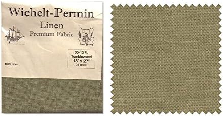 Wichelt-Permin Tela de lino de alta calidad para punto de cruz, color 32 unidades, 18 x 27 pulgadas