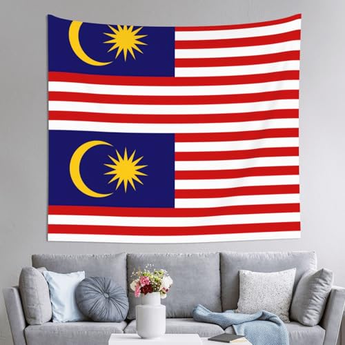 Drapeau de la Malaisie tapisserie murale JEJEA grand format deco chambre ado