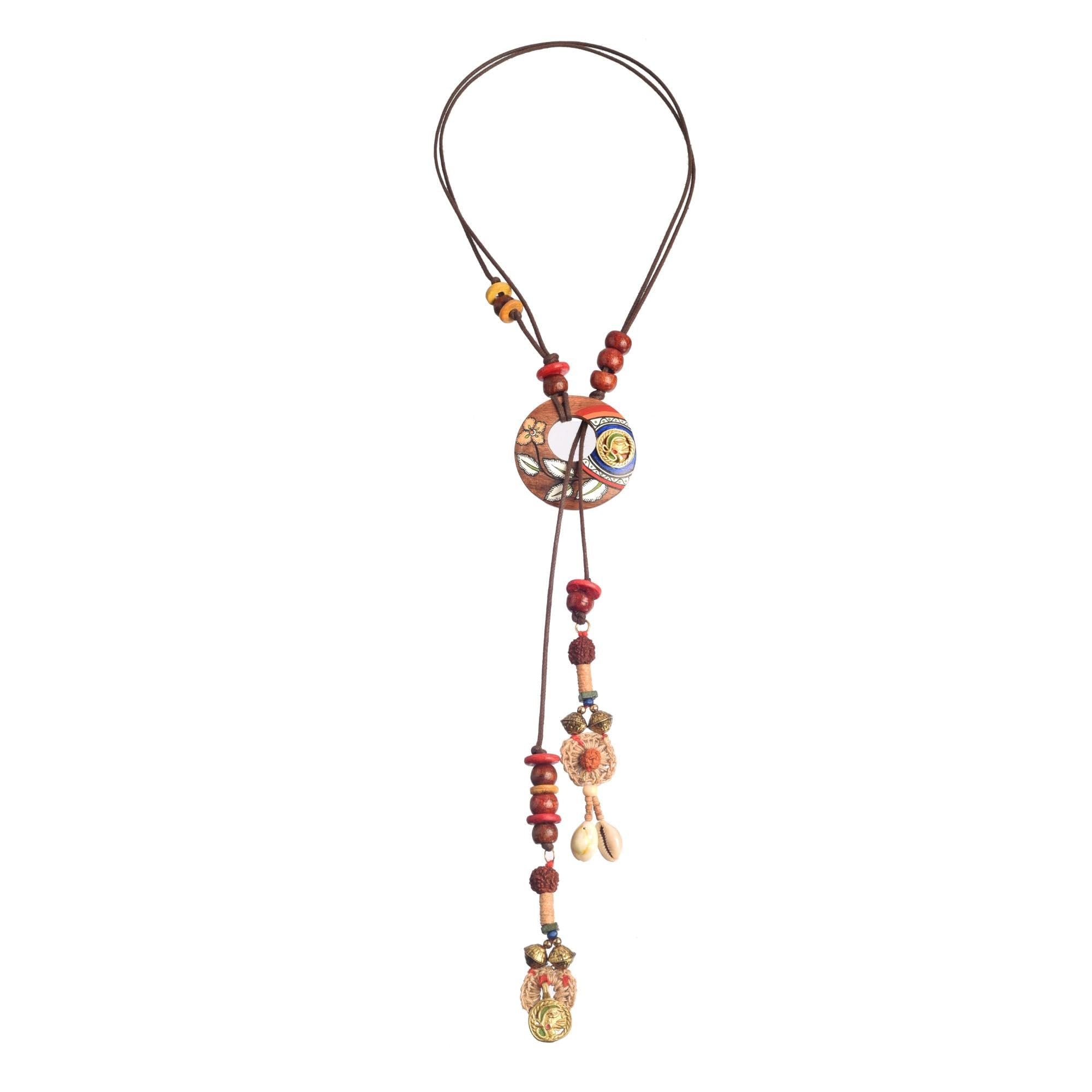aakriti art creations The Queen's Knot Handcrafted Tribal Necklace-picture-49
