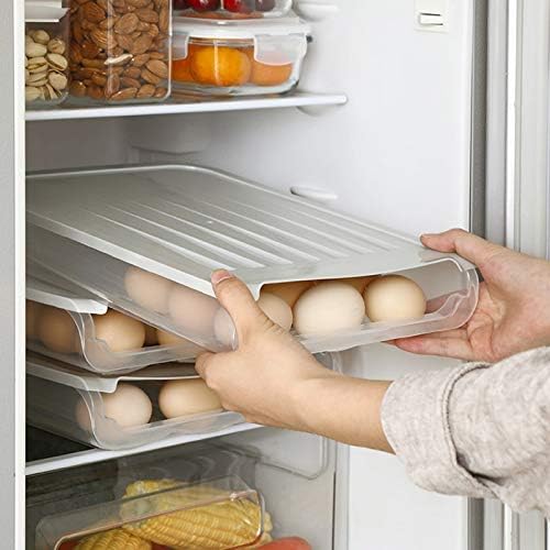 Newly Egg Storage Box Simple Style Clear Egg Holder for Refrigerator Household Stackable Egg Storage Container - (Size: S, Color: 1pcs)