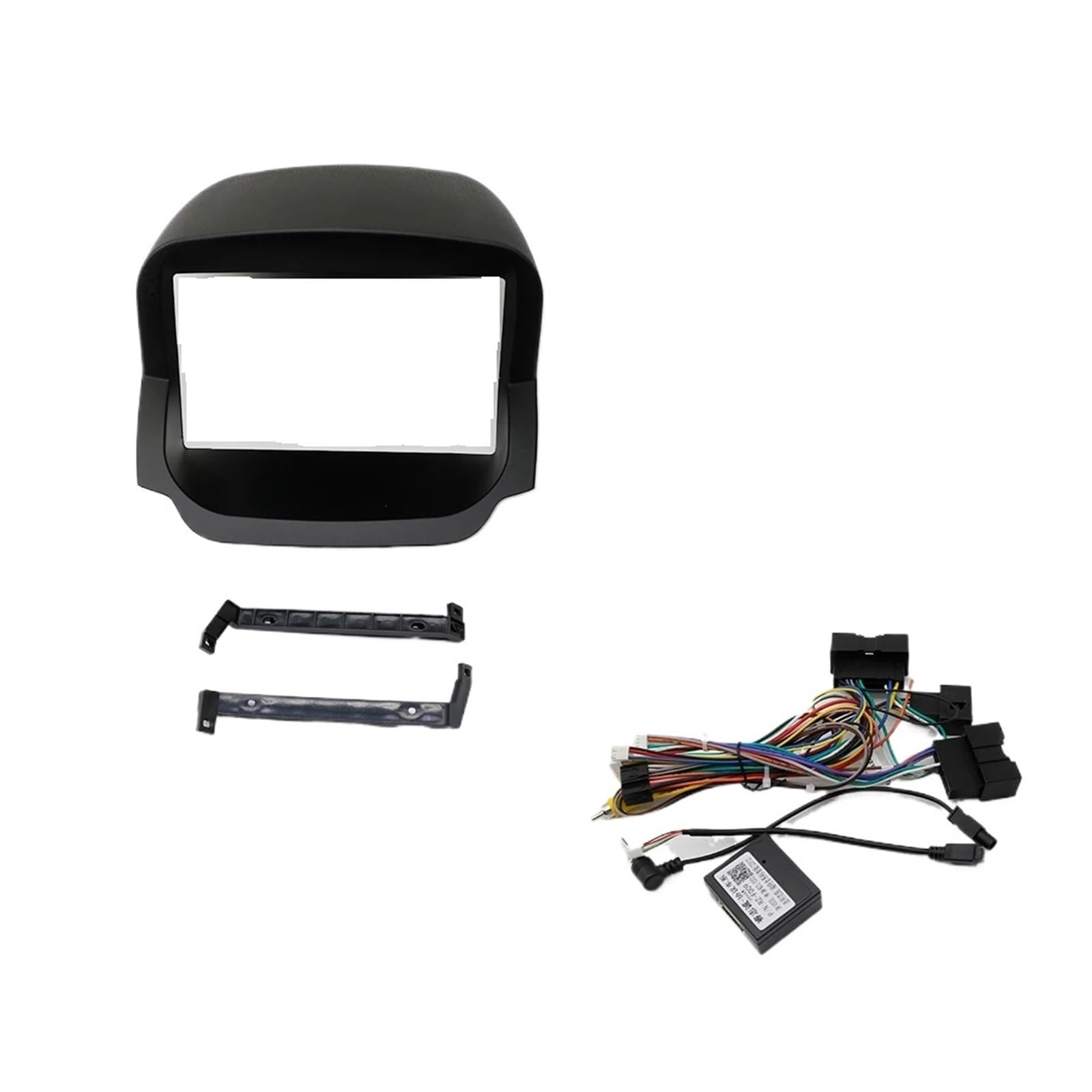 Radio Frame 2013-2017 Fit for Ford ECOSPORT (9INCH) Car Radio Fascias Android GPS MP5 Stereo Player 2 Din Head Unit Panel Frame Installation Practical(Frame an CAMBUS)