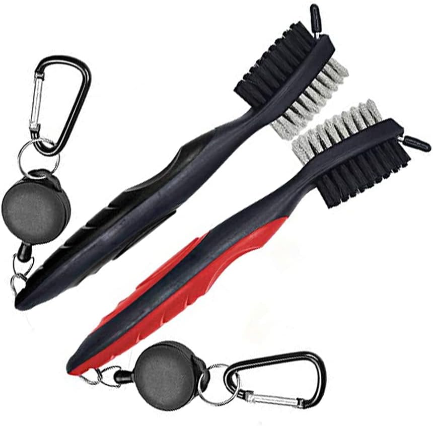 2 Pack Golf Club Brushes Multipurpose Club Groove Cleaners