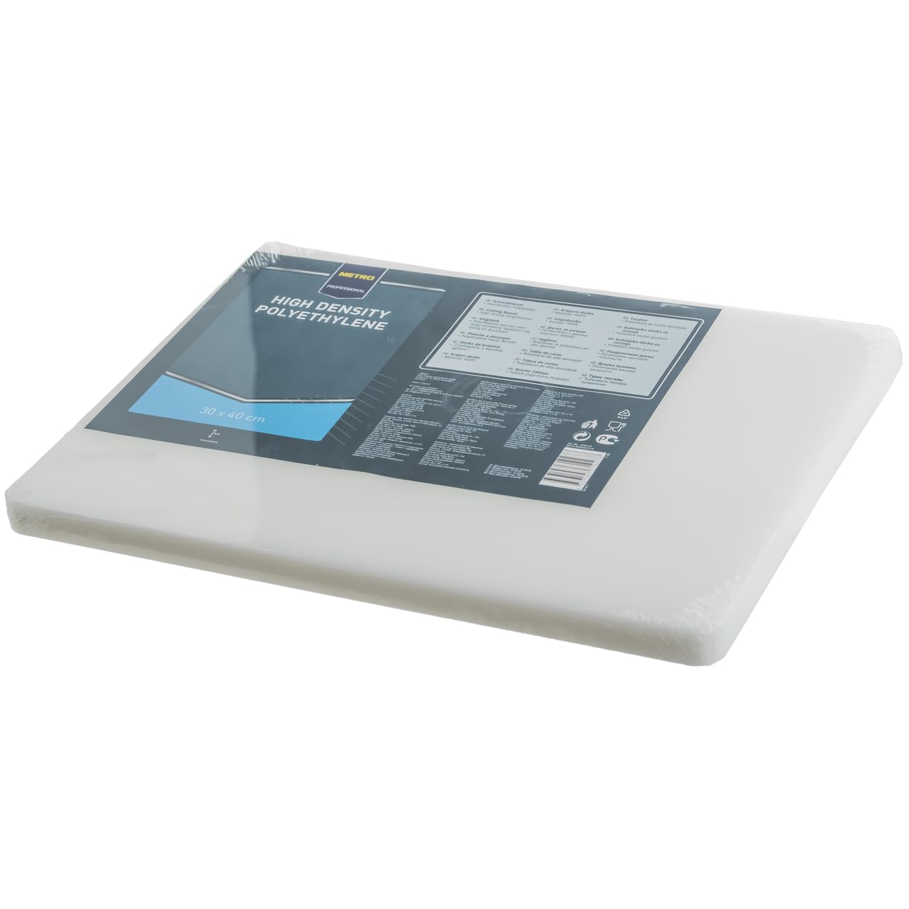 Tocator plastic, 60 x 40 cm, grosime 2 cm, Alb - de Buyer