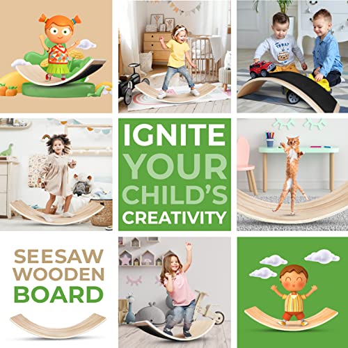 Yes4All-Premium-Kinderboard-Kids-Balance-Board-Kids-Wobble-Board-Wooden-Wobble-Balance-Board-for-Kids-Balance-Board-KidsWobble-Balance-Board-Toddler