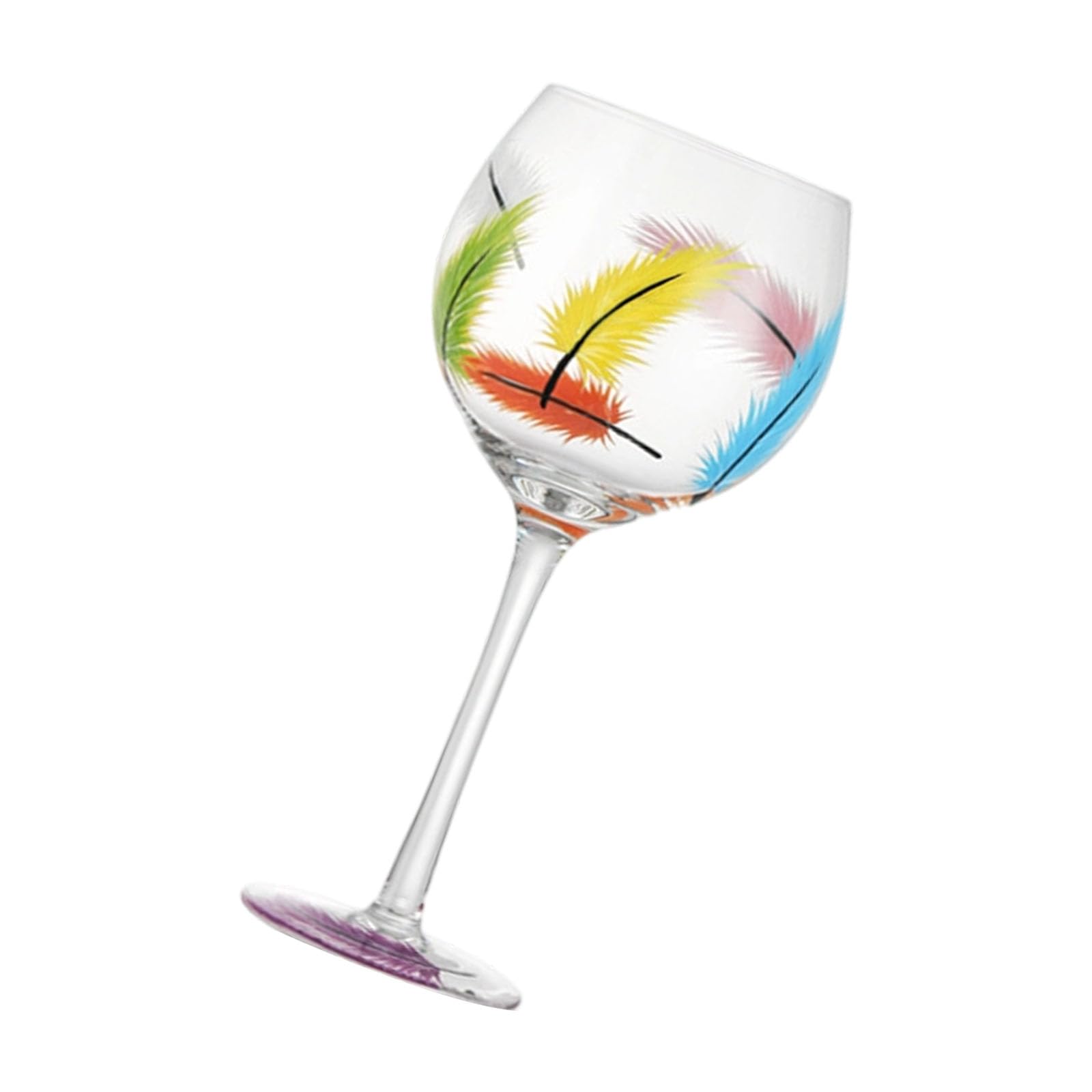 our fave Hand Blown Painted Wine Glass Pattern Goblet, Unique for Red Wine, Anniversary Drinkware Glass