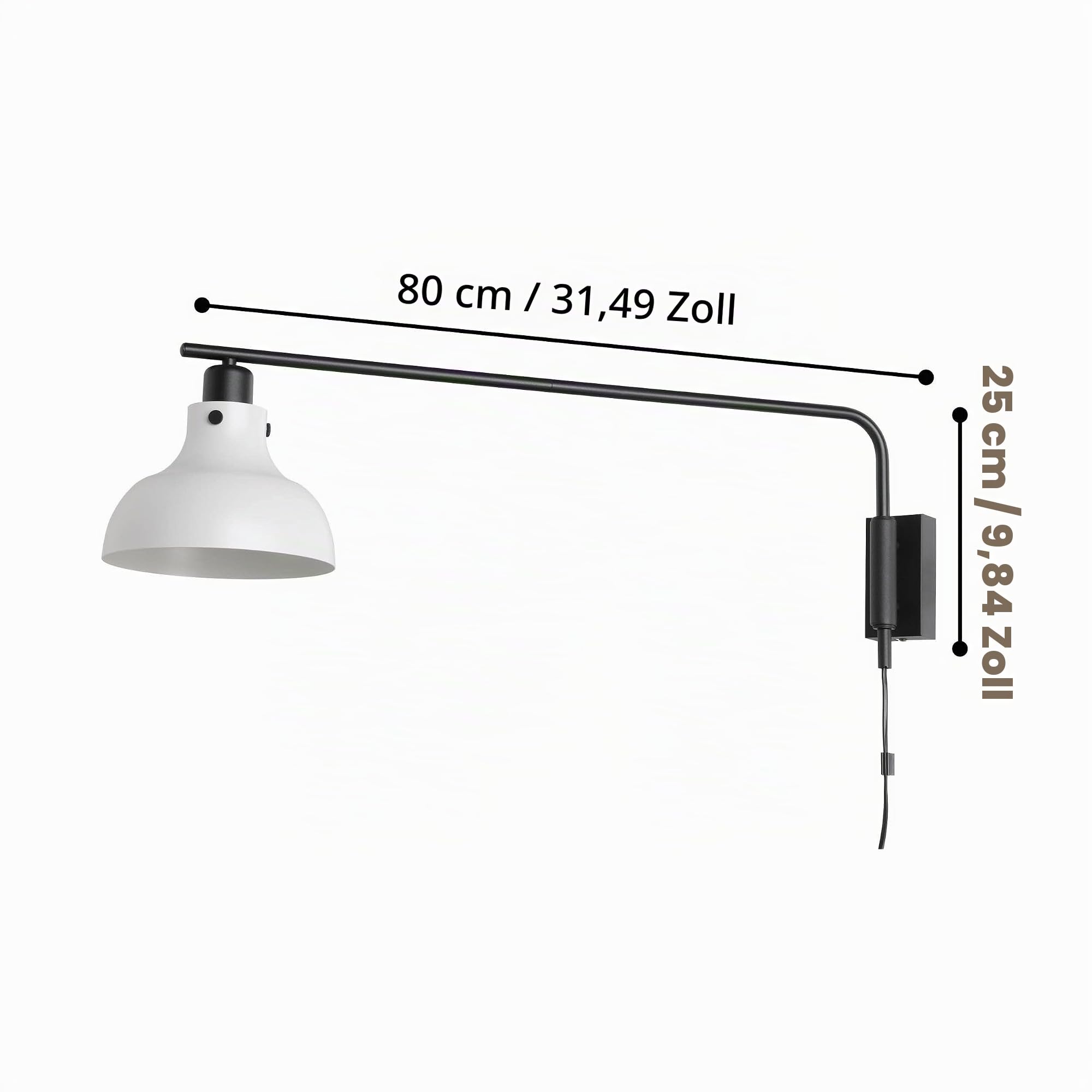 EGLO Wandleuchte innen Matlock, Wandlampe Industrial mit Schwenkarm | Leselampe aus Metall in Grau und Schwarz, Wohnzimmer und Schlafzimmer Lampe mit E27 Fassung