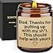 Dad Birthday Gifts, Christmas Gifts from Daughter Son Kids, Husband Gift from Wife, Grandpa Father's Day Gift for Dad Boyfriend Who Wants Nothing, Mens Funny Presents Bonus Daddy, Scented Candle