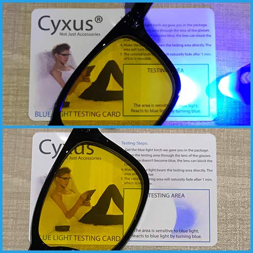 Image of Cyxus Blue Light Glasses Men Retro Semi Rimless Clear Blue Light Glasses for Computer Eye Strain Gaming Glasses Anti Harmful Blue Light 8056Y01