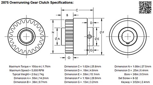 2875-LH Overrunning Gear Clutch