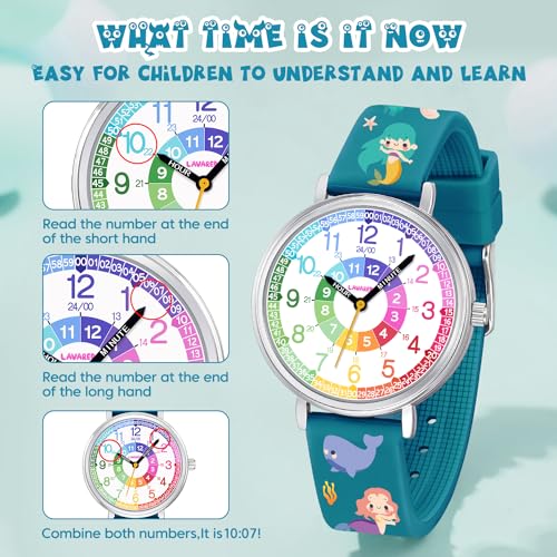 Time Teacher Kids Watch for Children Girls Boys,3D Cartoon Waterproof Analog Watches for Girls Ages 3-12,Toddler First Watch,Educational Teaching Kids Watch Gifts with Easy to Read Dial3
