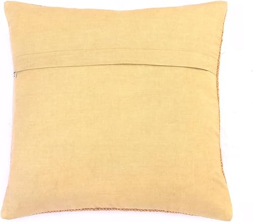 Miniatura 7 de Juego de 4 fundas de cojín de yute tejidas a mano indias de 18 x 18 pulgadas, fundas de almohada cuadradas de yute decorativas hechas a mano