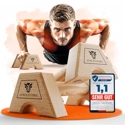 2 asas de madera para flexiones, no se tambalea ni se inclina, su...