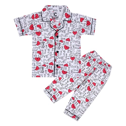 Image of CLAP Kids Cotton Printed Half Sleeves Night Suit