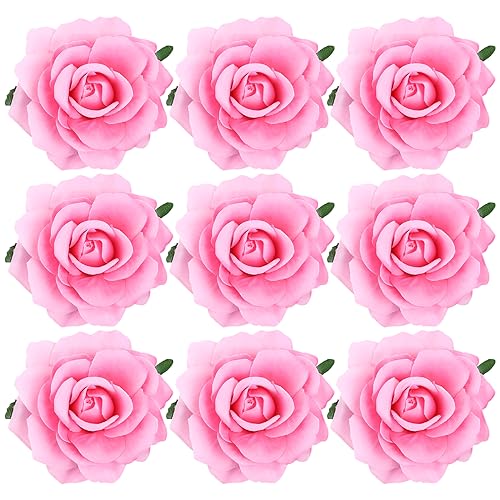 Broches decorativos flor rosa mexicano paquete 9 piezas miniatura 1