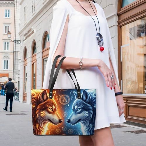 Shoulder Bag Womens Satchel Bag Stylish PU Leather Tote Handbag Shopping Bags4