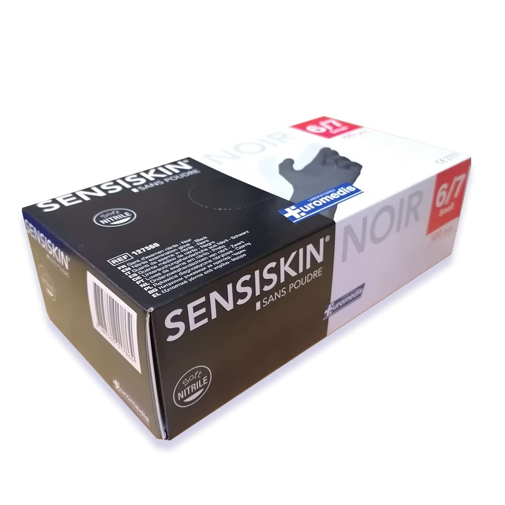 Guanti In Nitrile Neri Senza Polvere - Ipoallergenici Per Estetisti, Tatuatori, Alimentari - Foto 5