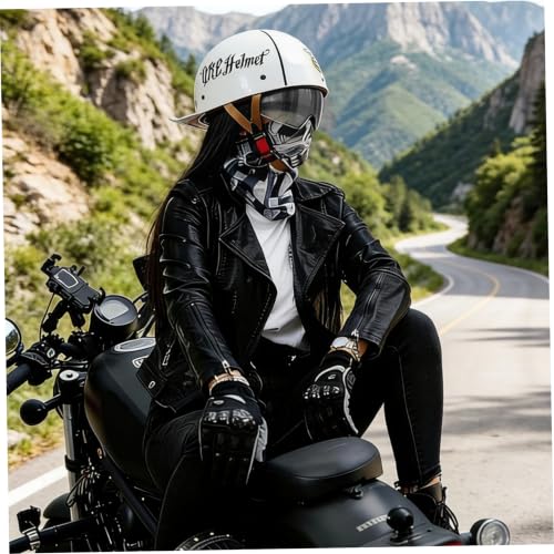 Casco de medio abierta estilo gorra de béisbol blanca talla L 5