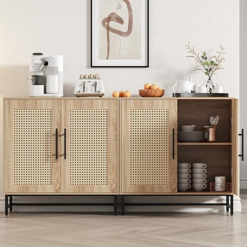 Kfo 0020 Storage Cabinet With Handmade Natural Rattan Doors, Rattan Cabinet Sideboard Buffet Cabinet thumb #3