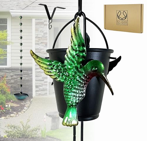 U-nitt Rain Chain Water Collection for Gutters, Rainwater Catcher &