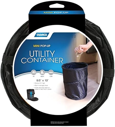 Camco - Canasto desplegable resistente al uso, Mini Contenedor