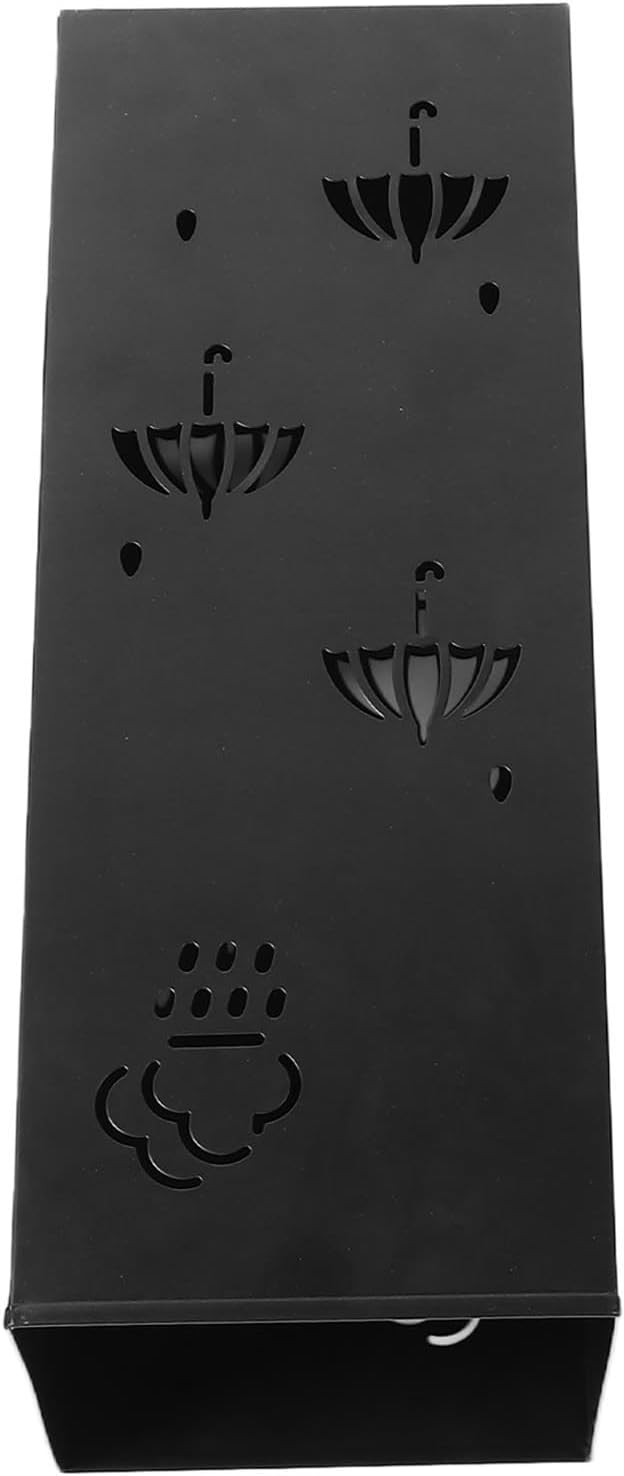 CCYLEZ Metal Umbrella Holder, Rustproof Exquisite Auspicious Clouds Metal Umbrella Stand Hollow Design for Home for Office (Black)