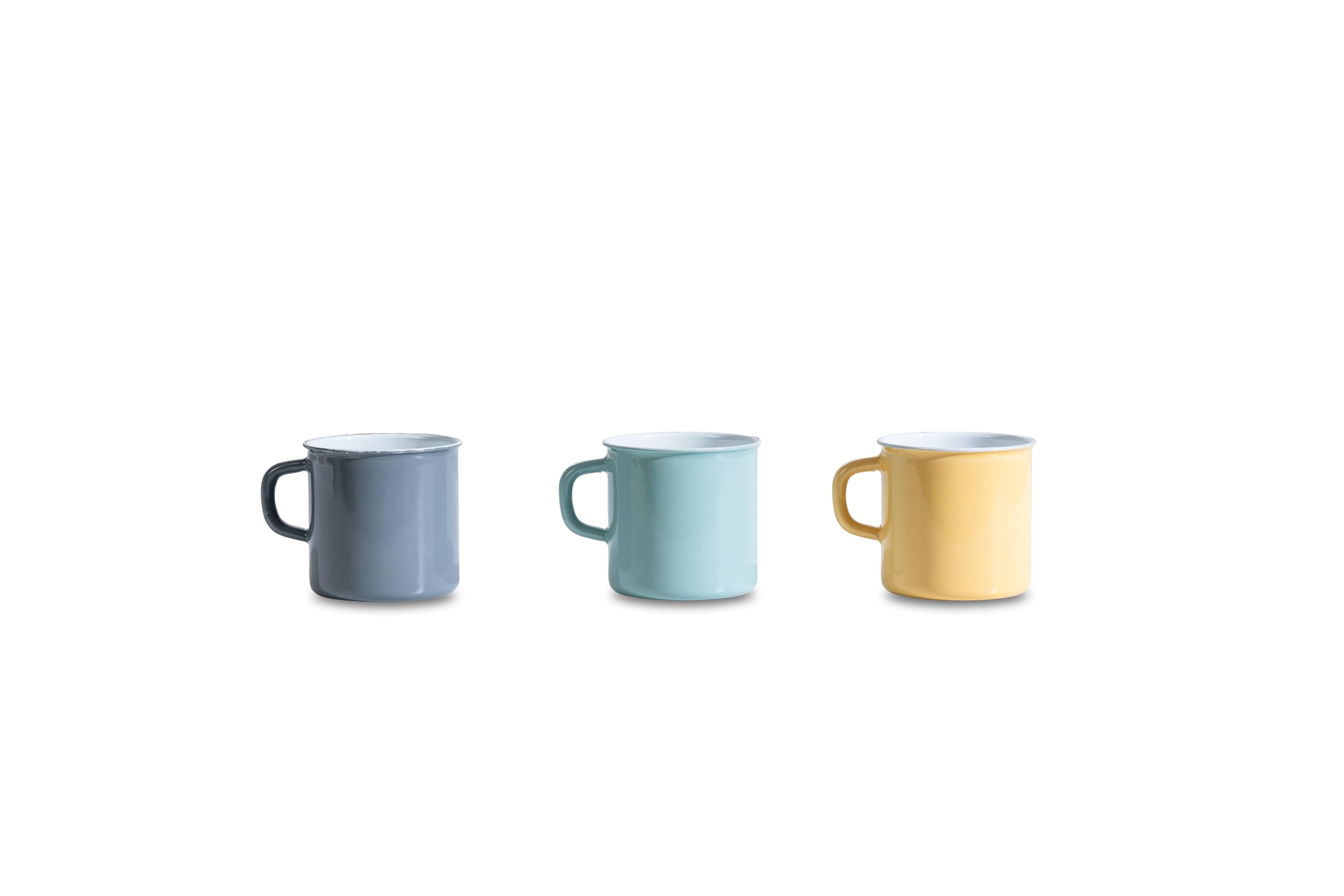 Riess, 0208-109, Emaillebecher mit Bördel, Kaffeebecher, Tasse, 8cm Durchmesser, 0.375 Liter Inhalt, Farbe NATURE GREEN LIGHT