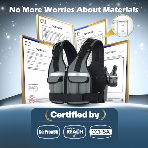 Image of Sportneer Adjustable Weighted Vest Weights: 2-18 lbs /2-42 lbs Washable Weight Vest for Walking 16 In 1 Fast Adjust Rucking Vest for Women and Men Home Gym Running Jogging Strength Training Vests