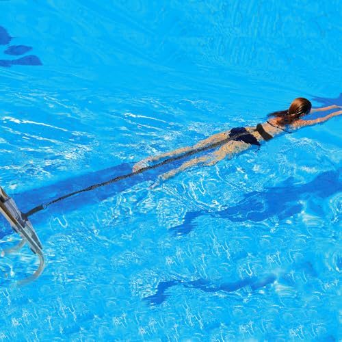 Pool Schwimmgurt für Kinder Erwachsene,4-7.5M Schwimmtrainer Schwimmseil mit Einstellbare Schwimmwiderstand Gürtel,Increases Strength and Endurance perfekte Alternative zur Gegenstromanlage