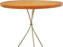 Tampo Envernizado Redondo Mesa Decoração Pinus 45cm Mesinha Bistrô