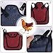 3pcs Chicken Saddle for Hens, Comfortable Hen Aprons Clothes with Adjustable Straps Chicken Vest Back & Side Protector Jacket Poultry Feather Protector Accessories (Red, Blue, Purple)