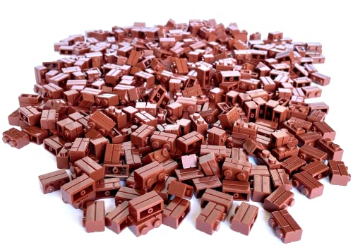 Penny Bricks® 500 Stück Baustein Mauerstein 1x2, Masonry Profile Brick 1x2 | Klemmbausteine einzeln kaufen, 100% kompatibel (Braun)