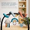 Itzy Ritzy Spiral Car Seat & Stroller Activity Toy - Stroller & Car Seat Toys for Ages 0 Months and Up - Hanging Toys Include Clinking Rings, Mirror and Textured Ribbons (Rainbow) #5