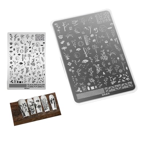 芸術的なネイルデザイン転写プレート正確な彫刻パターン家庭用およびプロ用ネイルスタンピングプレートネイルスタンプテンプレートの商品画像（Amazon）