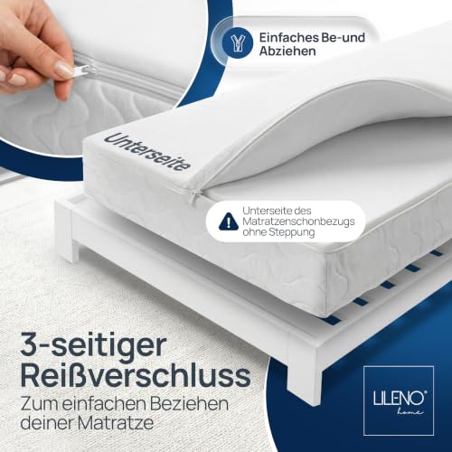 LILENO HOME Kinderbett Matratzenbezug 70x140 cm mit Reißverschluss – Ansicht 4