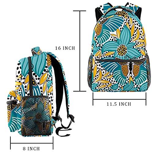 Sac d'école bleu papillon durable pour soulager le dos - 2