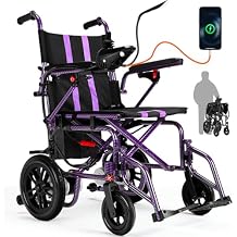 Extra-Wide Electric Wheelchairs for Adults, Lightweight Motorized Wheelchair,15 Miles Long Travel Range, Support 286 lbs, Foldable Wheelchair 360 Joystick Control for Indoor/Outdoor Mobility
