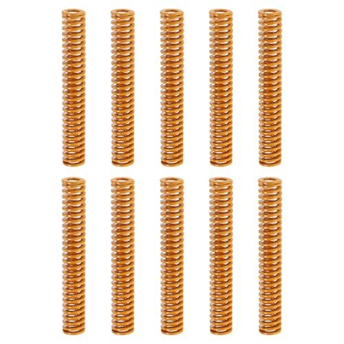 sourcing map 10pcs 3D Printer Heating Bed Spring,12mm OD 80mm Length