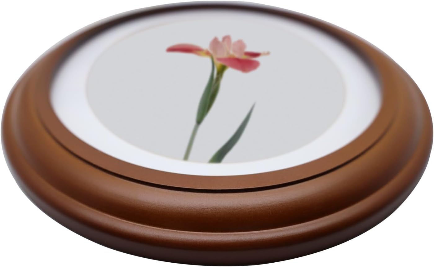 Vintage Oval Photo Frames Set of 3-5x7 & 8x10 Inches, Wood Decorative Frames in White, Black, & Coffee - Wall Display, Perfect for Photos & Memories