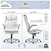 Serta Smart Layers Brinkley Ergonomic Bonded Leather High-Back Executive Chair, (White)