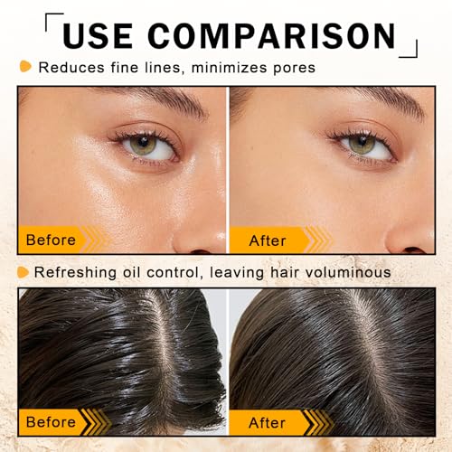 ZHISHUDL Mineral Powder Sunscreen for Face & Scalp SPF 35 Brush Sunscreen Setting Powder Oil Control Long Lasting Matte Finish Lightweight Loose Powder for All Skin Tones Types - 01 Translucent