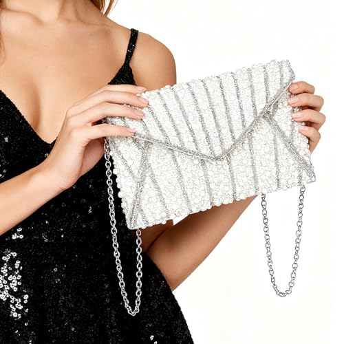 Sac à main cartable à main avec chaîne aux finitions soignées pour femme - 5