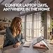 Logitech Casa Pop-Up Desk Work From Home Kit with Laptop Stand, Wireless Keyboard & Touchpad, Bluetooth, USB C Charging, for Laptop/MacBook (10” to 17”),Windows, macOS, ChromeOS - Bohemian Blush, Pink