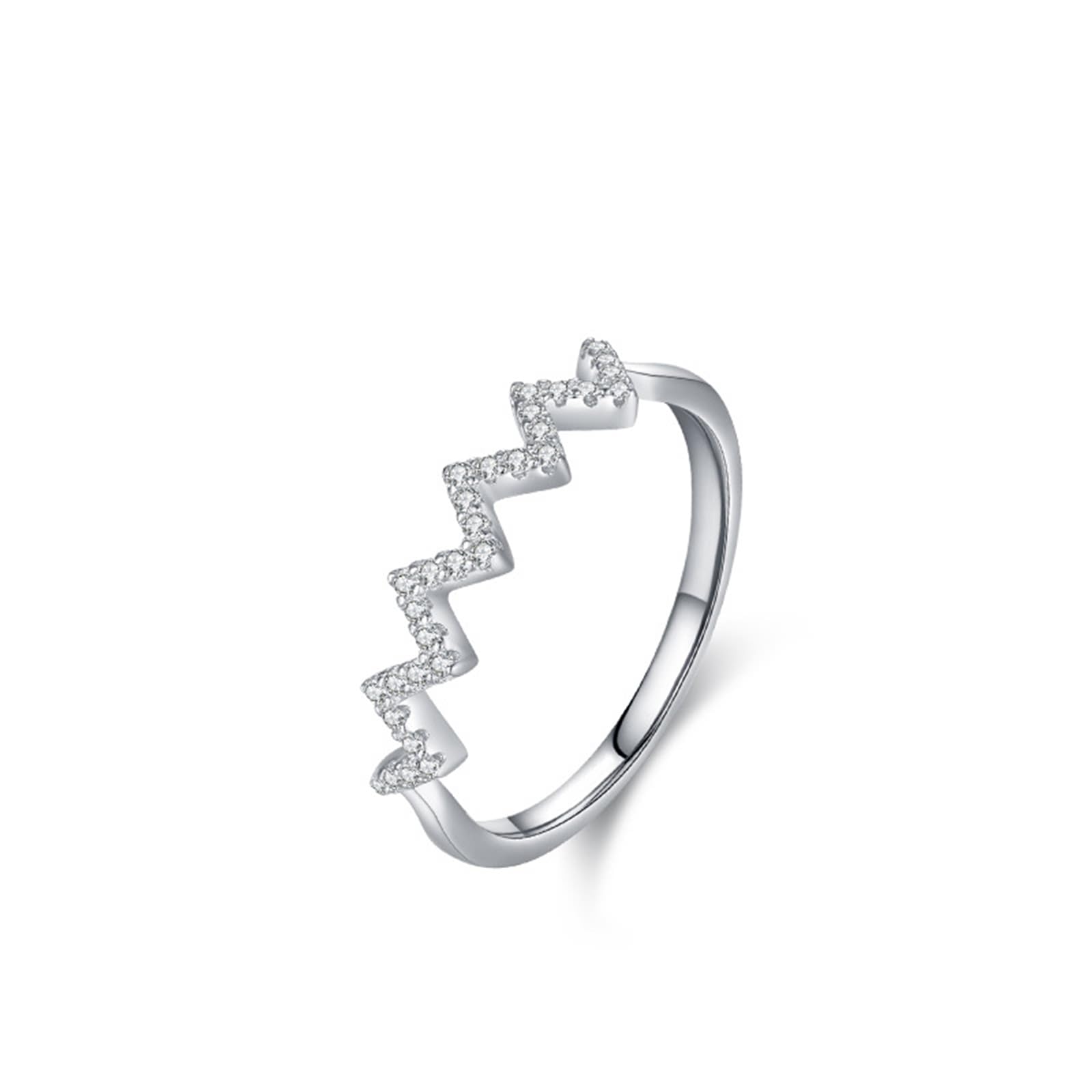 Coppia di fedi nuziali in oro bianco Au 375/585/750, classiche onde con moissanite, anello solitario in oro bianco 9 K/14 K/18 K, misure 47-65