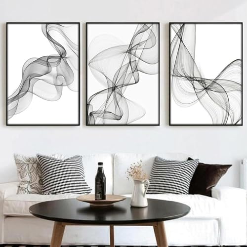 Affiches et peintures abstraites lignes ondulées TONGYINLI 50x75cm