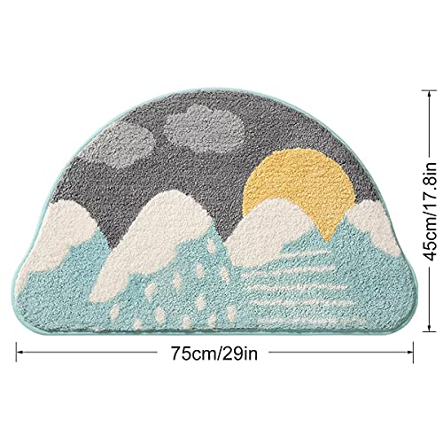 Ankah Bathroom Rug, Extra Soft Absorbent, Non Slip Bath Mat, Carpet For Tub, Shower, Bath Room, 17.8 X 29 Inch, Sky #TOP5