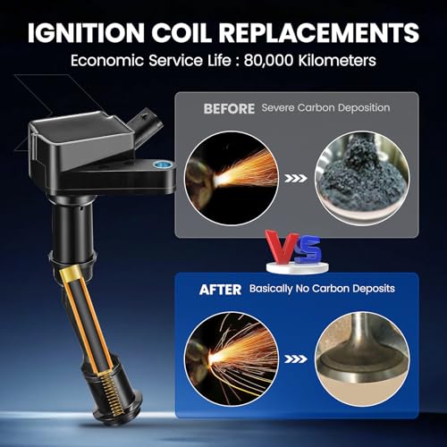 Image of 4 Ignition Coils Pack - Fix Misfires for Ford Fusion (2014-2020) & Escape (2017-2019) 1.5L L4 - Repl. UF735 /DS7Z12029A /DG554