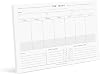 Bliss Collections Minimalist Weekly Planner Tear Off Pad, 50 Undated Sheets, Desk Notepad, Daily Calendar, Task Planner, to Do List, Habit Tracker, 210 x 297 mm