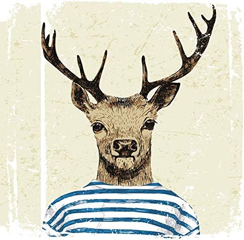 Walls By Me - Peel and Stick Poster Print Blue and White Hipster Wall Art 2518-12in x 12in (31x31cm) -, Repositionable and Removable - Unframed