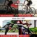 Brake-Sensing Tail Light, Ipx6 Waterproof, USB Rechargeable Led Light with Auto On/Off and Four Modes, Ideal for Cycling Safety